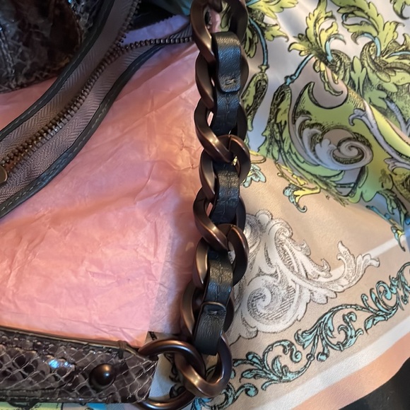 Coach Limited Edition Snakeskin 🐍Embossed Leather Bag⚠️FIRM⚠️ - Picture 14 of 16